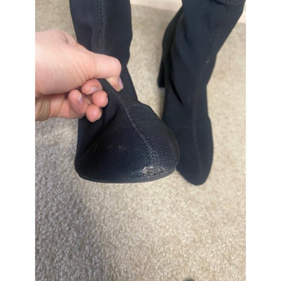 Simply Vera Vera Wang Black Sock Boot Heels Womens Size 6.5 M Heeled Bootie - Picture 4 of 10